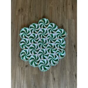 Green Peppermint Crocheted Large Table Centerpiece